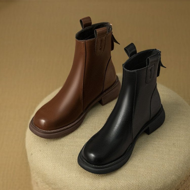 Soft Bottom British Style Vintage Martin Boots Women