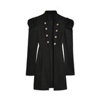 Double Breasted Suede Suit Waist-tight Commuting Elegant Large Coat