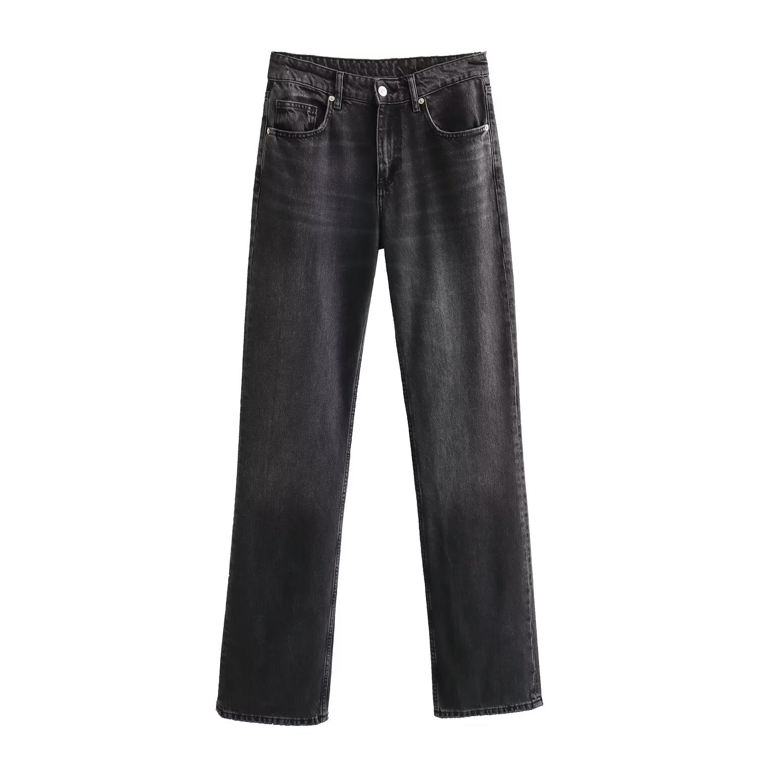 Autumn And Winter Jeans High Waist Straight Pants Women's Wide-leg Pants