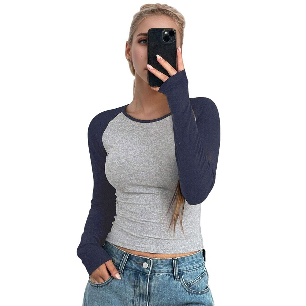 Women's Casual T-shirt Long Sleeve Bottoming Top